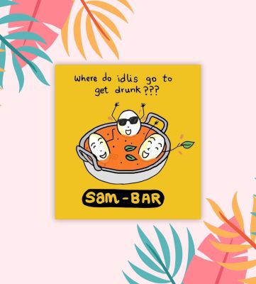 Idli Sambar Fridge Magnet | South Indian Dishes Fridge Magnet for Refrigerator Office Home, Almira Decor